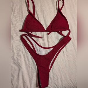 Red Women's Swimwear Set